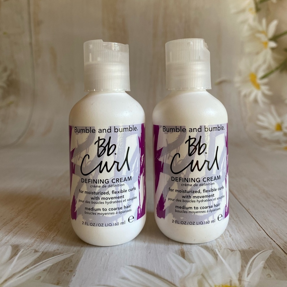 2x Bumble And Bumble Bb Curl Defining Cream Medium To Coarse Hair 2oz/ 60ml Each